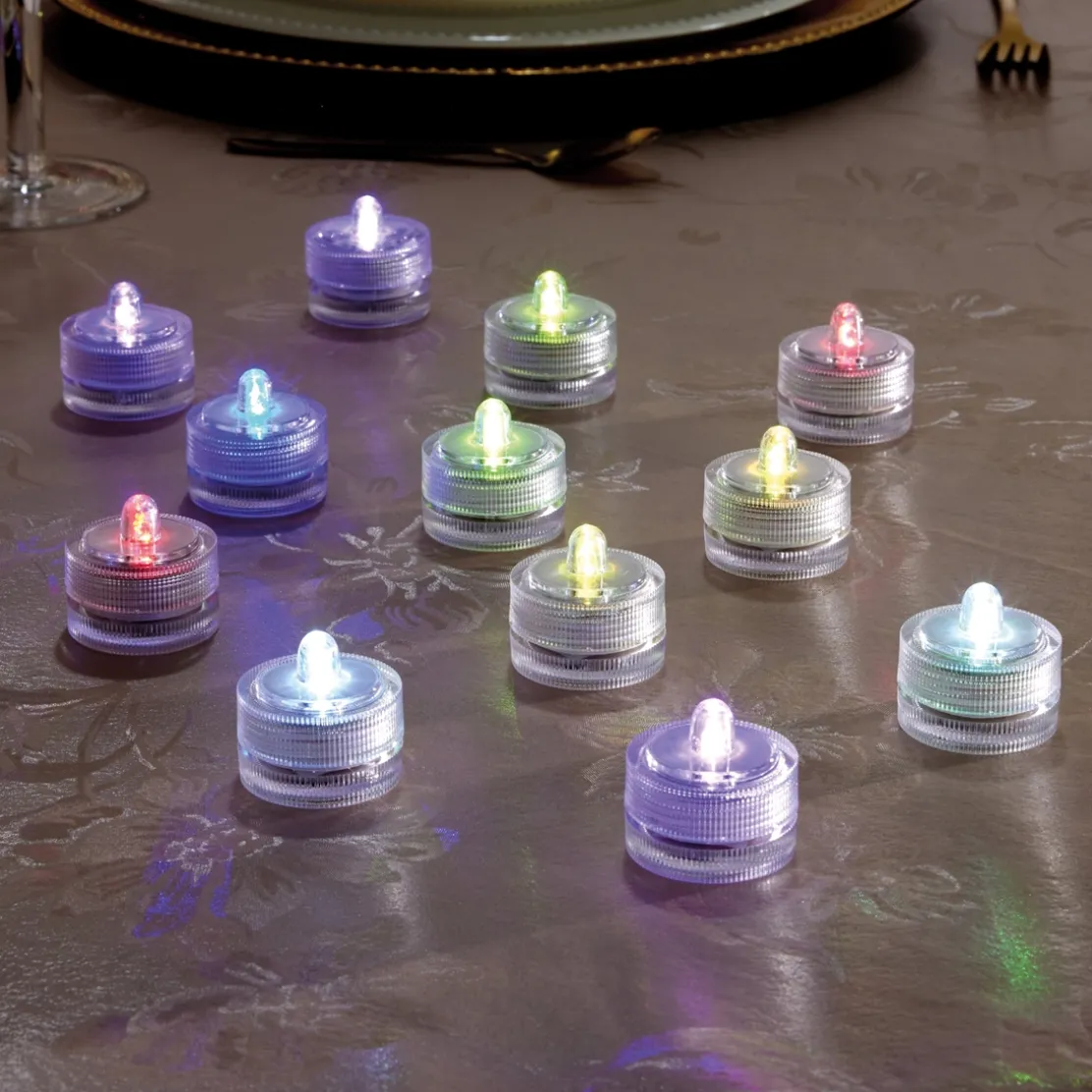 12 bougies LED color