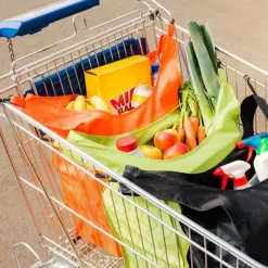 3 cabas chariot couleur