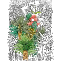 20 illustrations à colorier - Villes sauvages