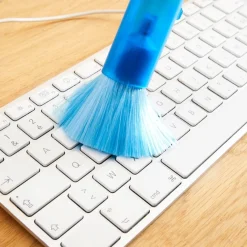 2 pinceaux nettoyeurs de clavier bleus