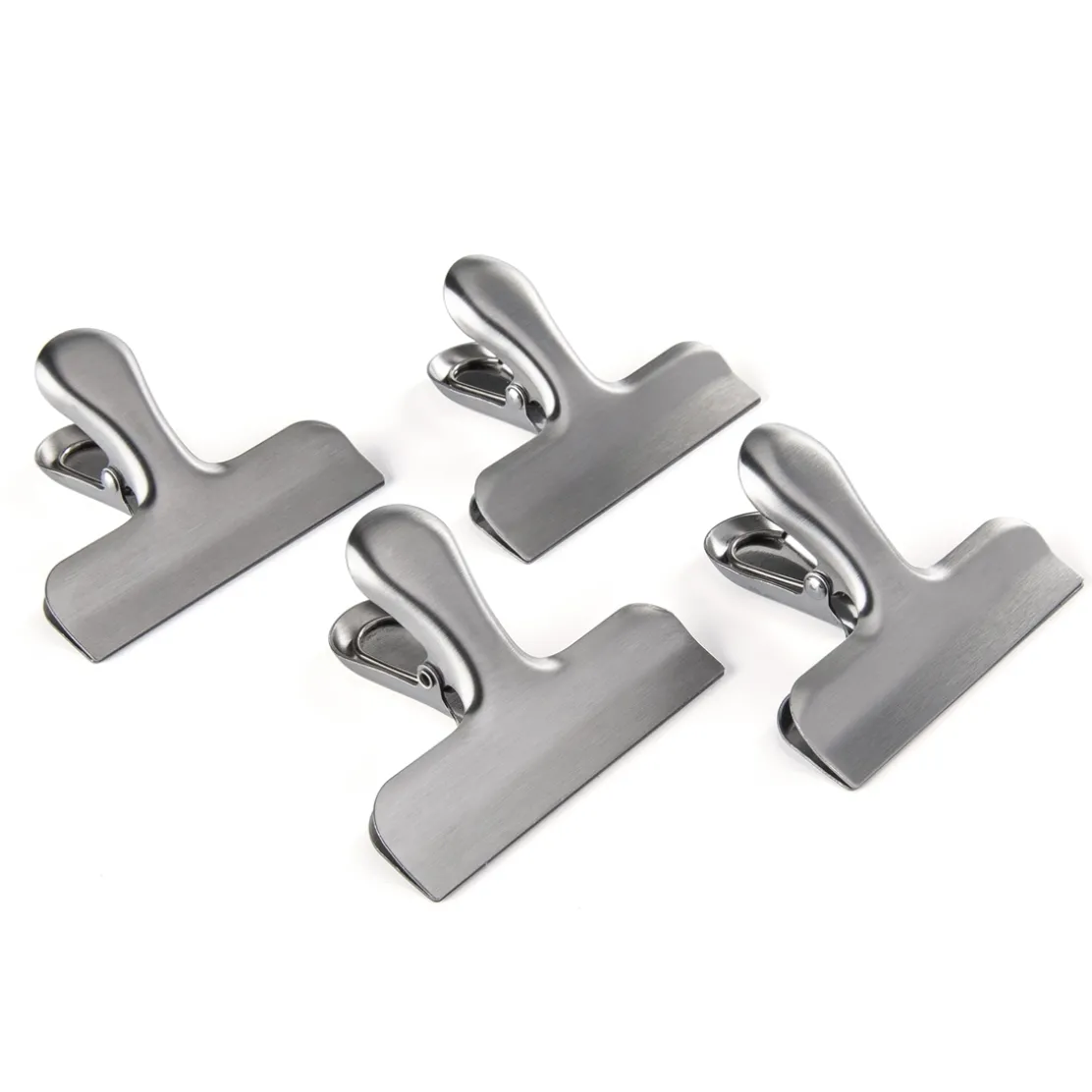 4 pinces à sachets en inox