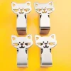 4 pinces nappe têtes de chats