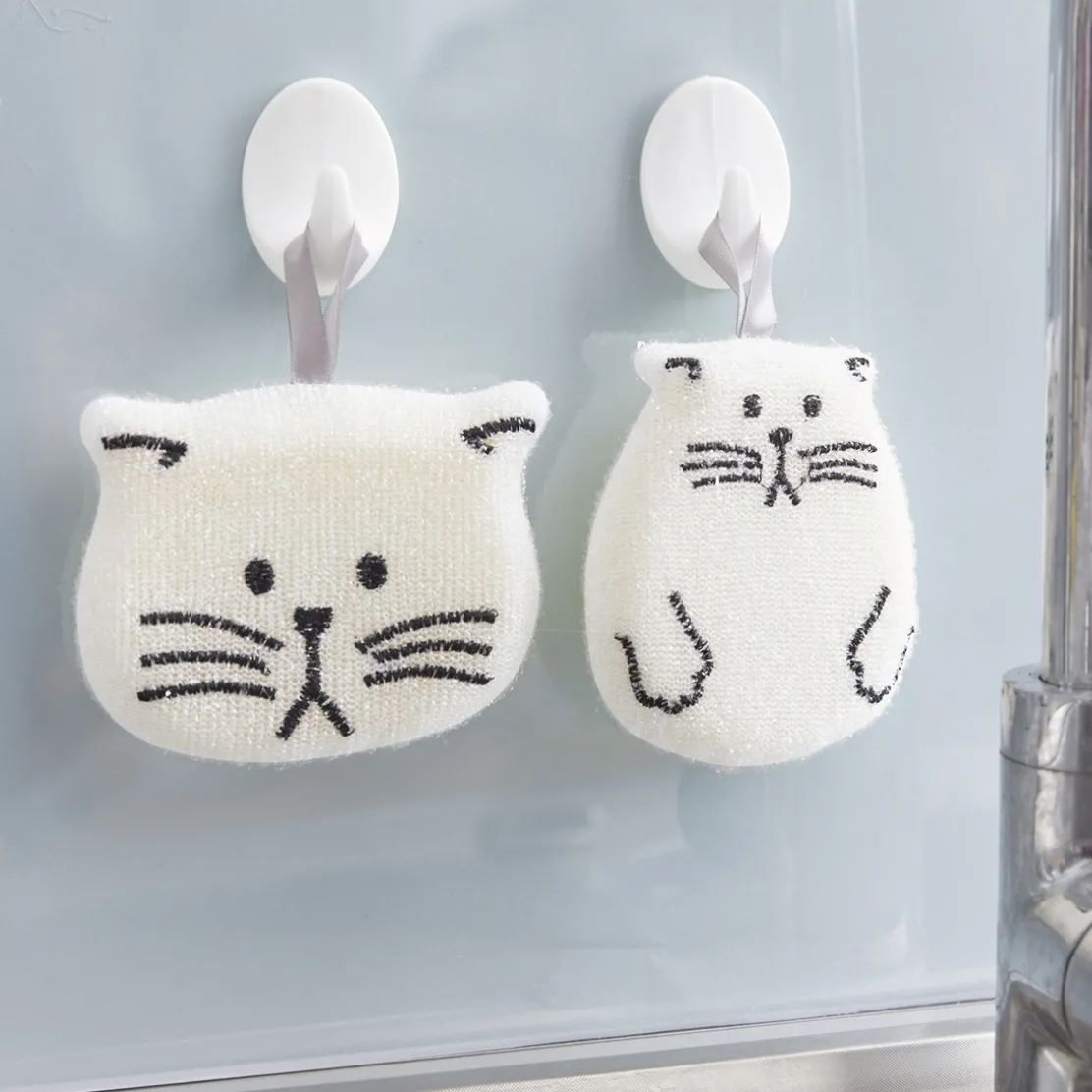 2 éponges grattantes chat