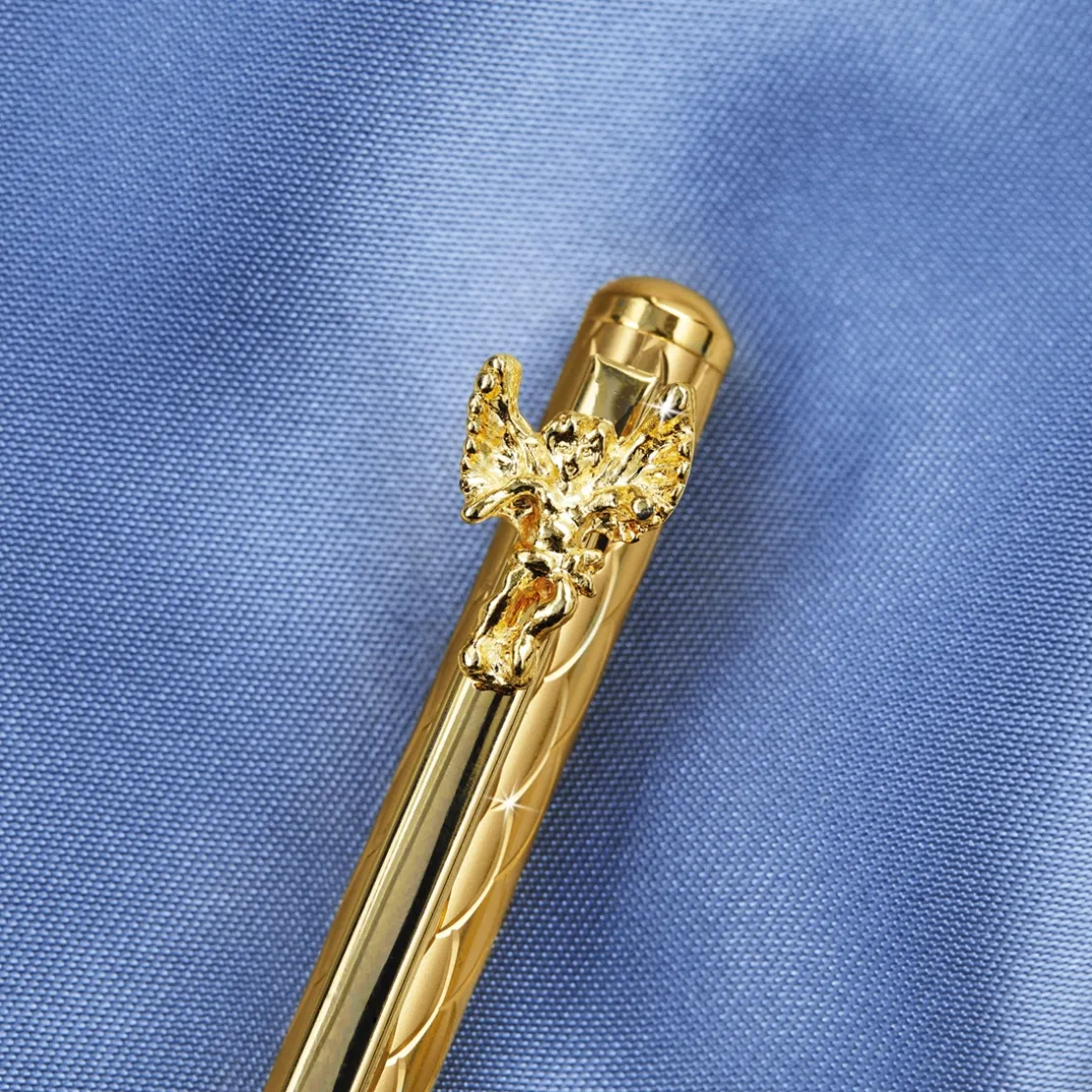 2 stylos ange dorés