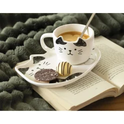 Assiette et tasse chat