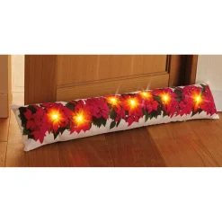 Bas de porte poinsettias LED