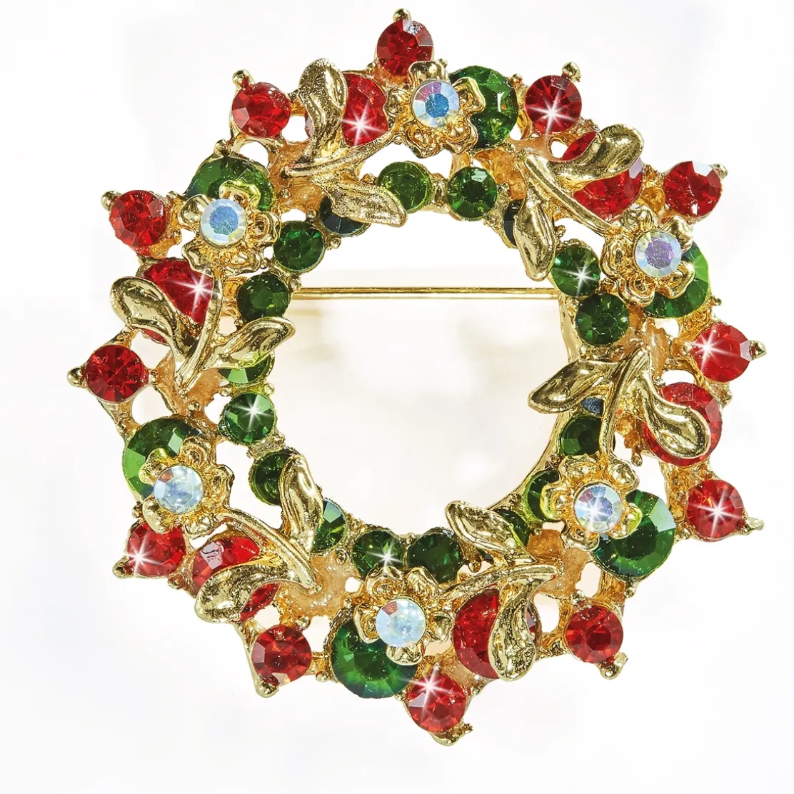 Broche couronne de Noël