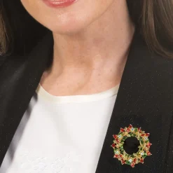 Broche couronne de Noël