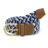 Ceinture tressée bleue