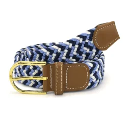 Ceinture tressée bleue
