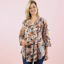 Chemisier plissé imprimé