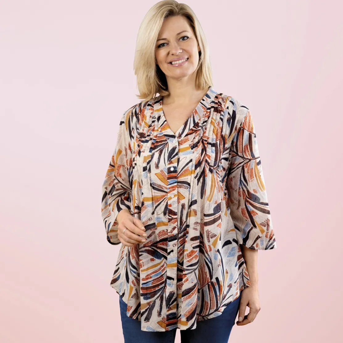 Chemisier plissé imprimé