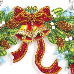 Couronne de poinsettias à diamanter