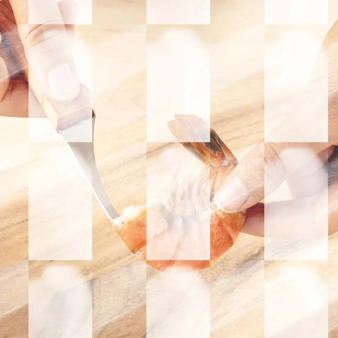 Couteau décortiqueur de crevettes