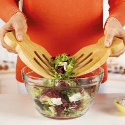 Couverts à salade bambou