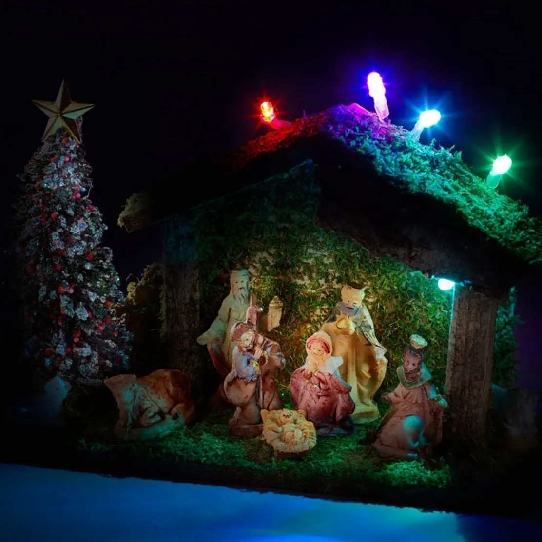 Crèche de Noël LED