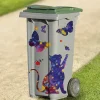 Décoration poubelles chat