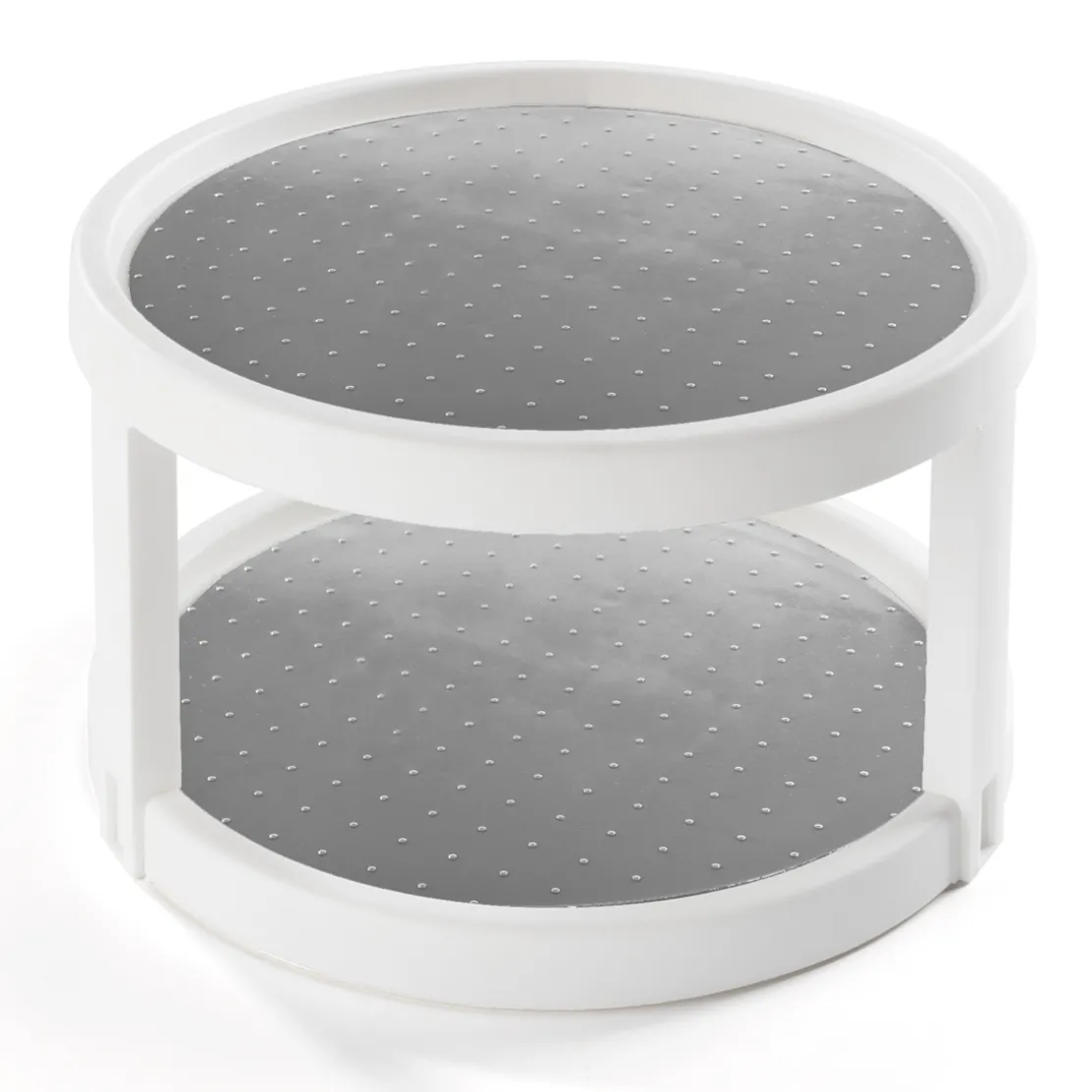 Double plateau antidérapant tournant