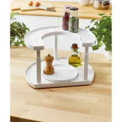 Double plateau épices rotatif