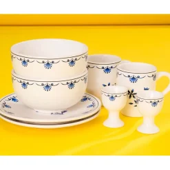 Ensemble petit déjeuner bleu