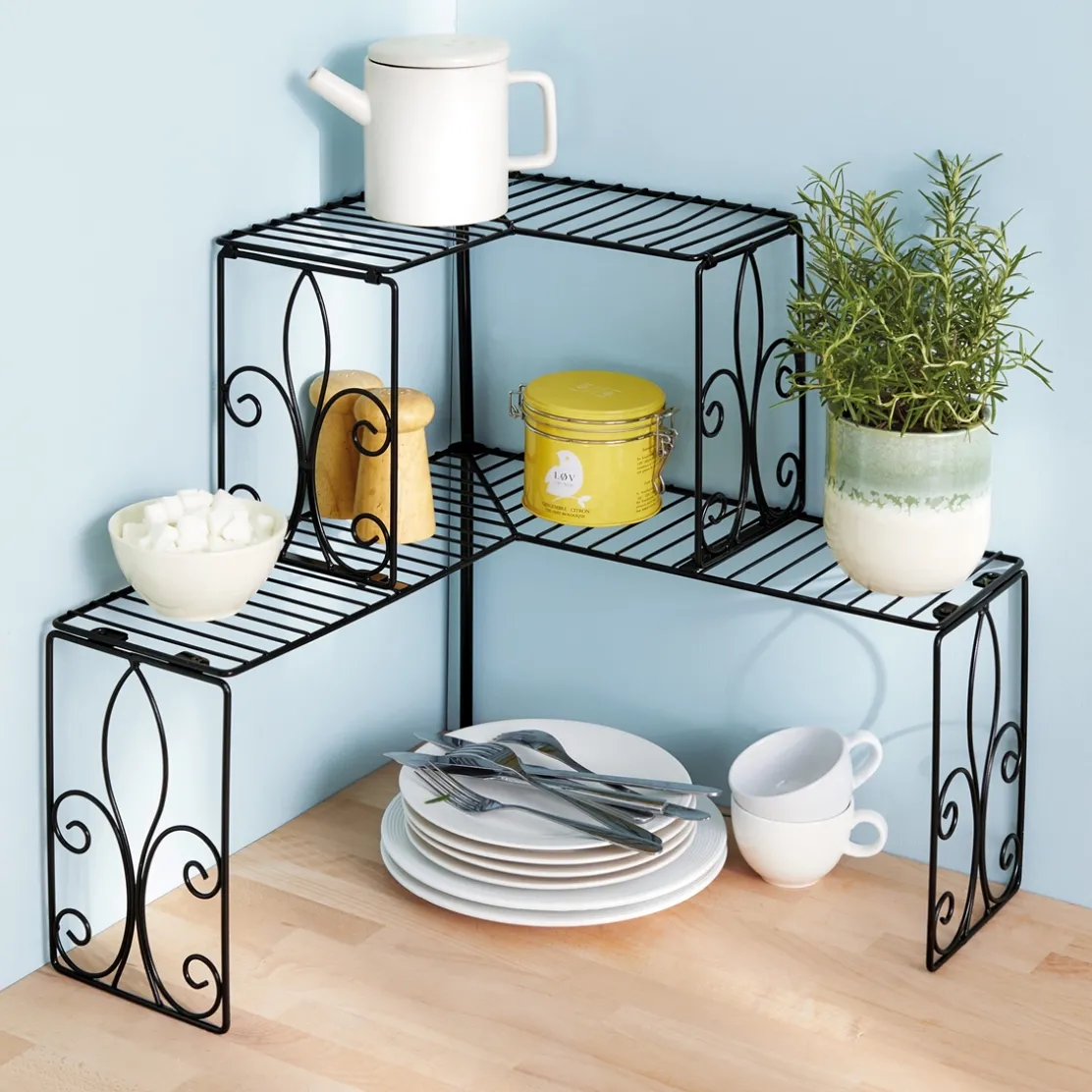 Etagère d'angle arabesque