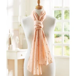 Etole foulard rose poudré