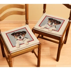 Galettes de chaises gobelin : Lot de 2 ou 4
