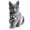 Horloge chat gris