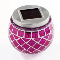 Lanterne mosaïque rose ou jaune