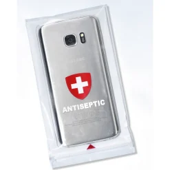 Lot 4 pochettes antiseptiques téléphone : 2 modèles
