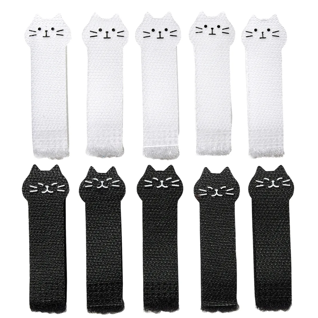 Lot de 10 attaches câbles chats