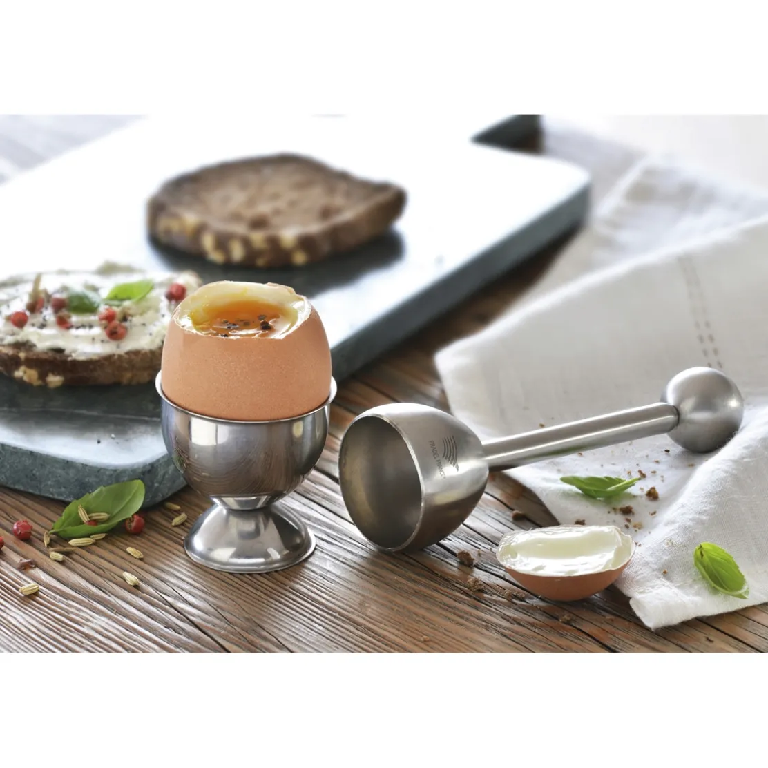 Lot de 4 coquetiers et 1 toqueur PRADEL FRANCE®