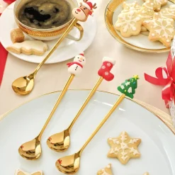 Lot de 4 cuillères de Noël