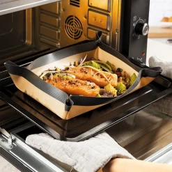 Lot de 2 feuilles de cuisson réutilisables pour le four