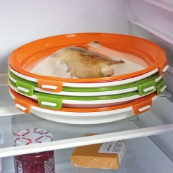 Lot de 2 ou 4 plats de conservation ronds