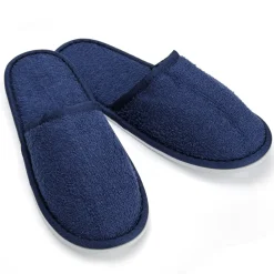 Lot de 2 paires de chaussons bain Bleu + Blanc - taille 38/39