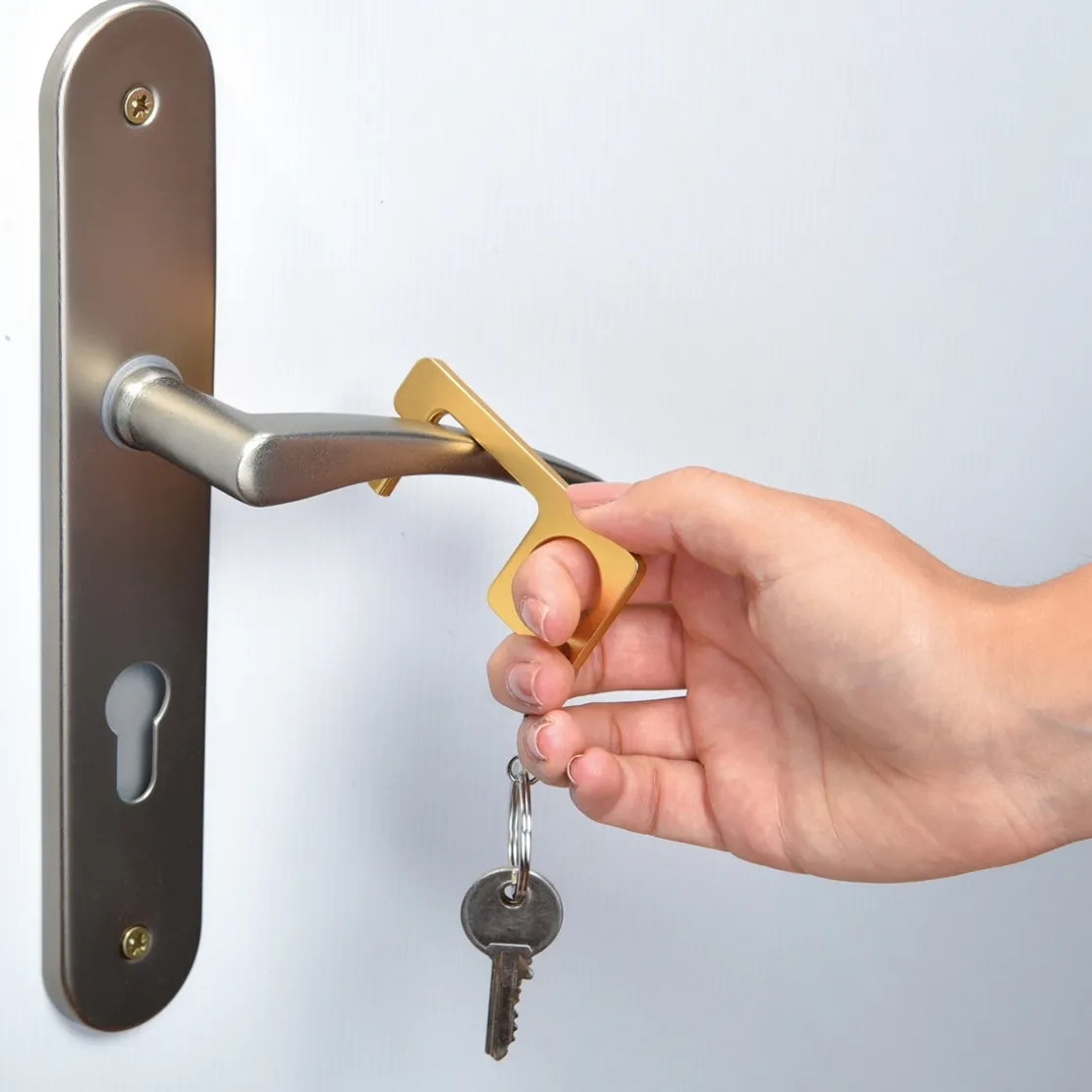 Lot de 2 porte-clés évite-contamination