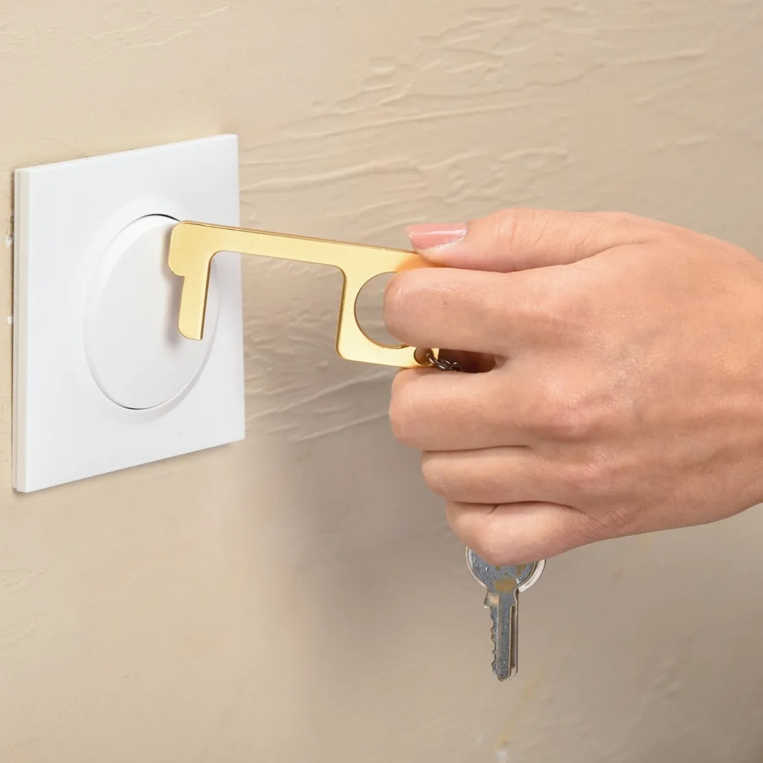 Lot de 2 porte-clés évite-contamination