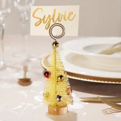 Lot de 4 sapins dorés