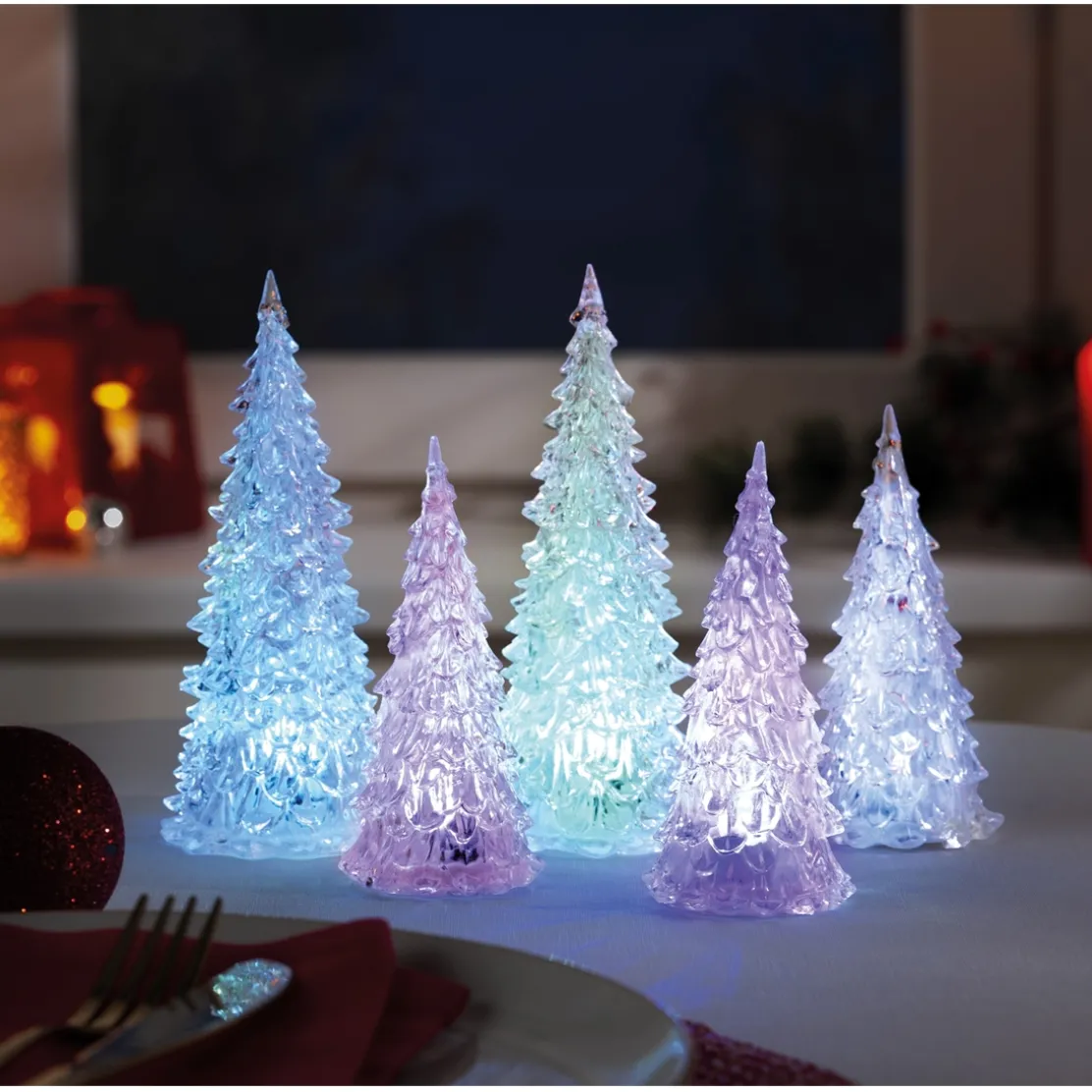 Lot de 5 sapins LED