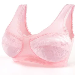 Lot de 2 Satin Bra Lot n°2 : Rose + bleu - taille M