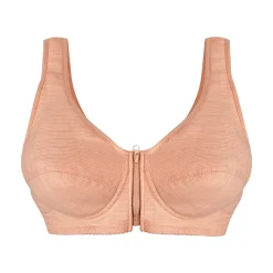 Lot de 3 soutiens-gorge zippés Gris + vieux rose + chair - taille M