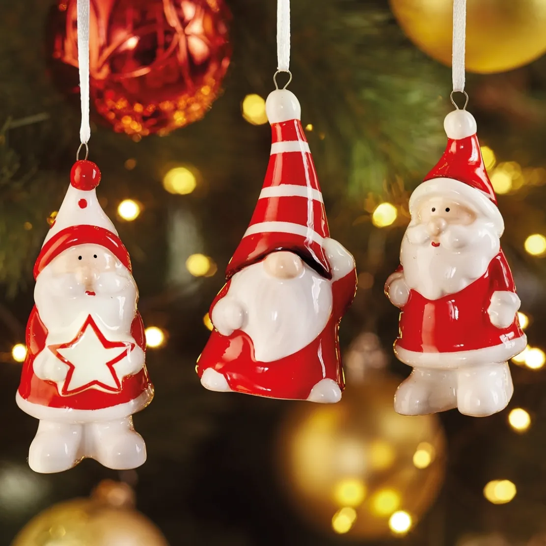 Lot de 3 suspensions de Noël