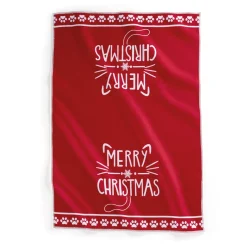 Lot de 2 torchons chat Noël