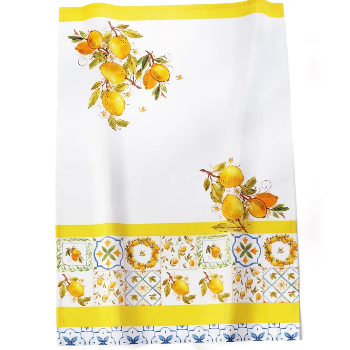 Lot de 2 torchons citron