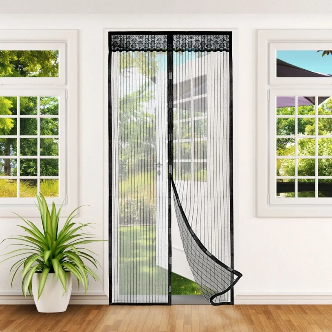 Moustiquaire magnétique pour porte ou lot de 2