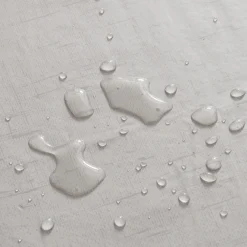 Nappe cirée effet lin terre cuite 140 cm