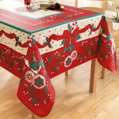 Nappe poinsettia ronde ou rectangulaire