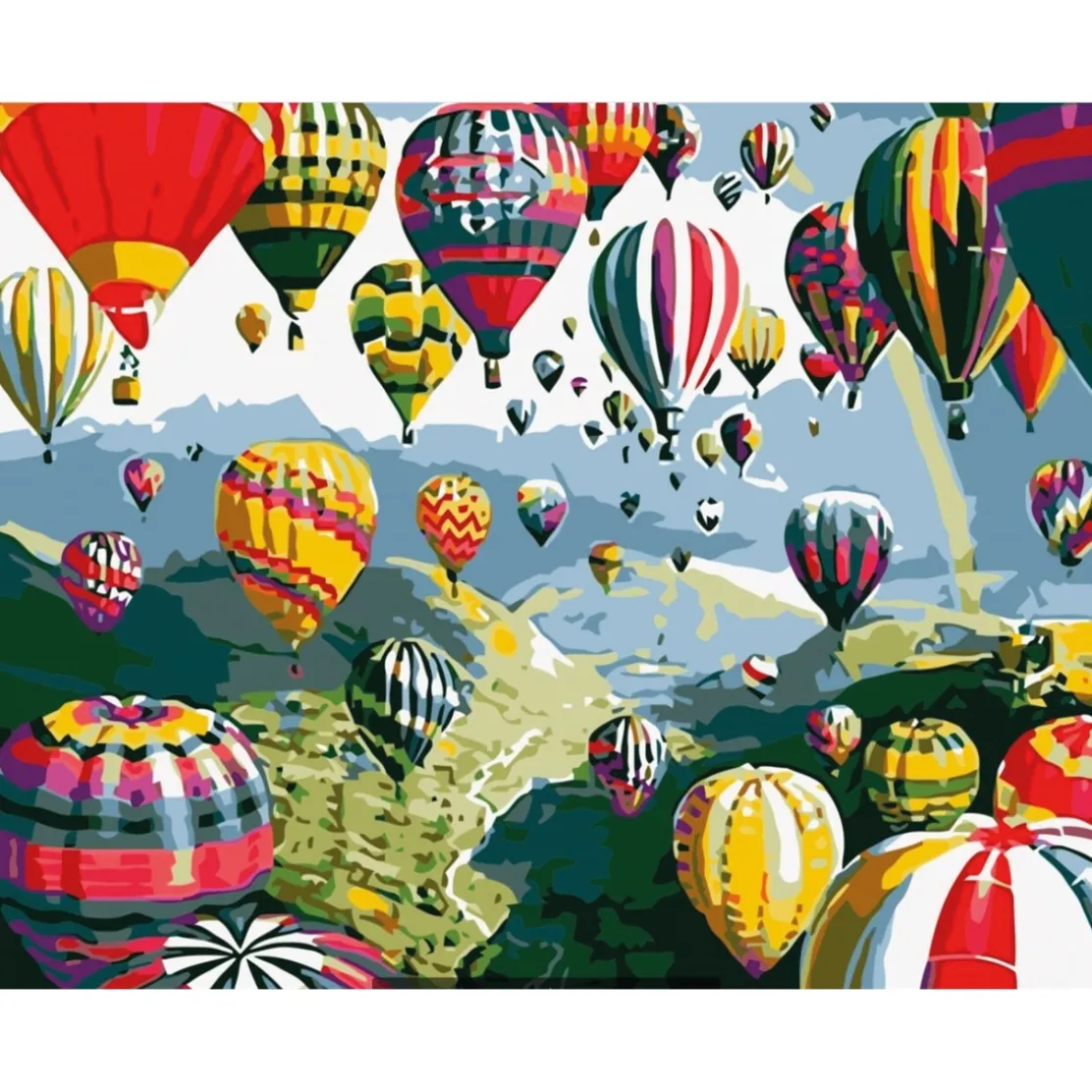 Peinture par numéros Mongolfières