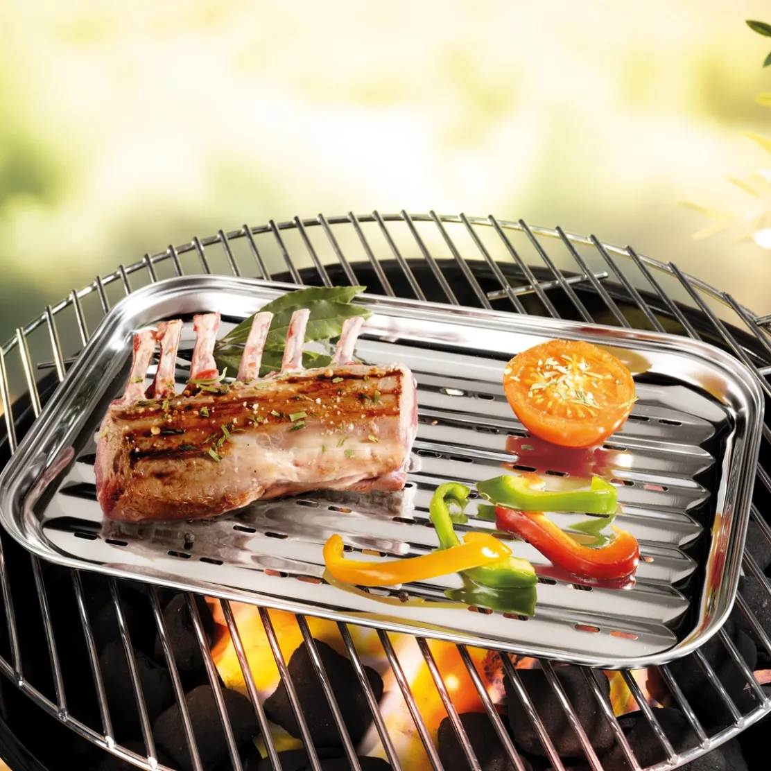 Plat barbecue inox